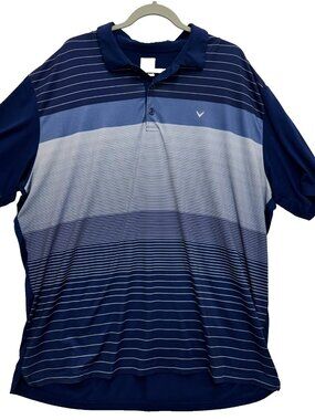Callaway Men’s Opti-Dri Golf Polo Shirt 2XL Blue Performance Moisture Wicking